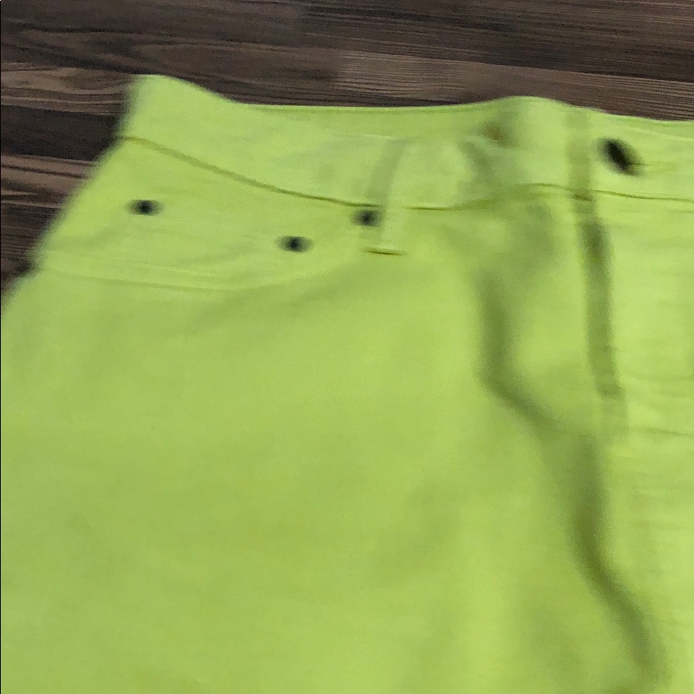 Garnet Hill Denim Lemon Lime Colored Skirt size 10 - Picture 4 of 16